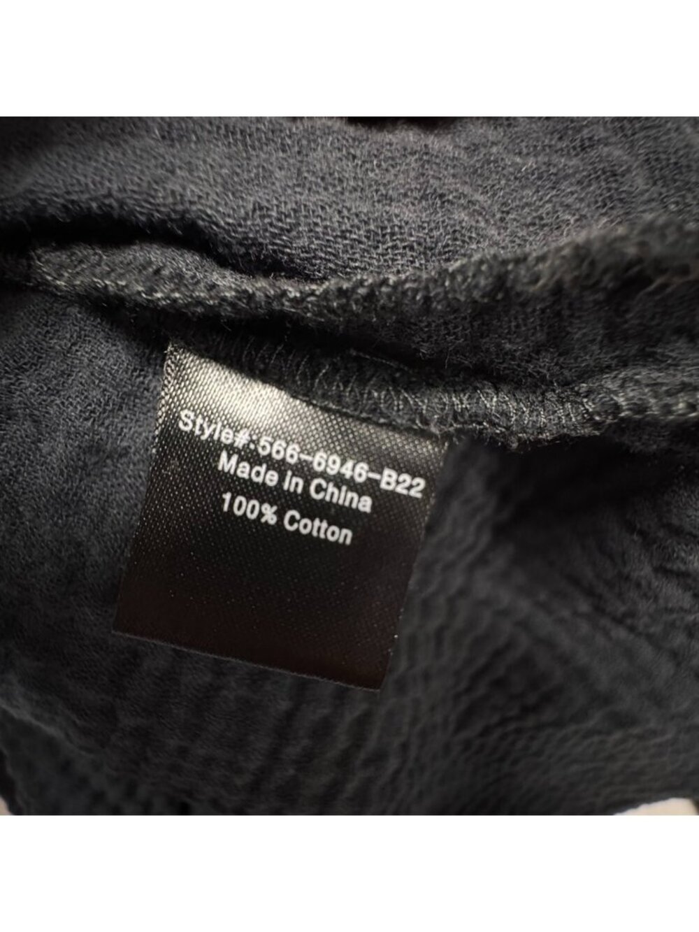 Jenni Kayne Henley Gauze Shirt Sz S Black Cotton Oversized Minimalist - Picture 5 of 9